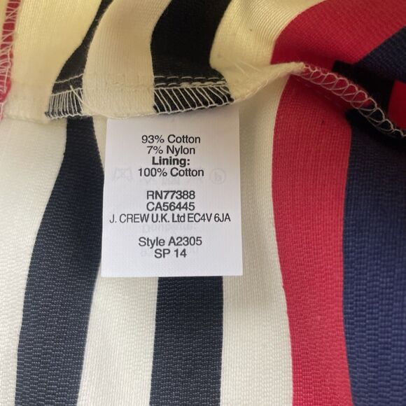 J.Crew Women’s Sleeveless Striped Peg Dress Ivory Pink Blue Career Teacher-8 - Picture 10 of 11